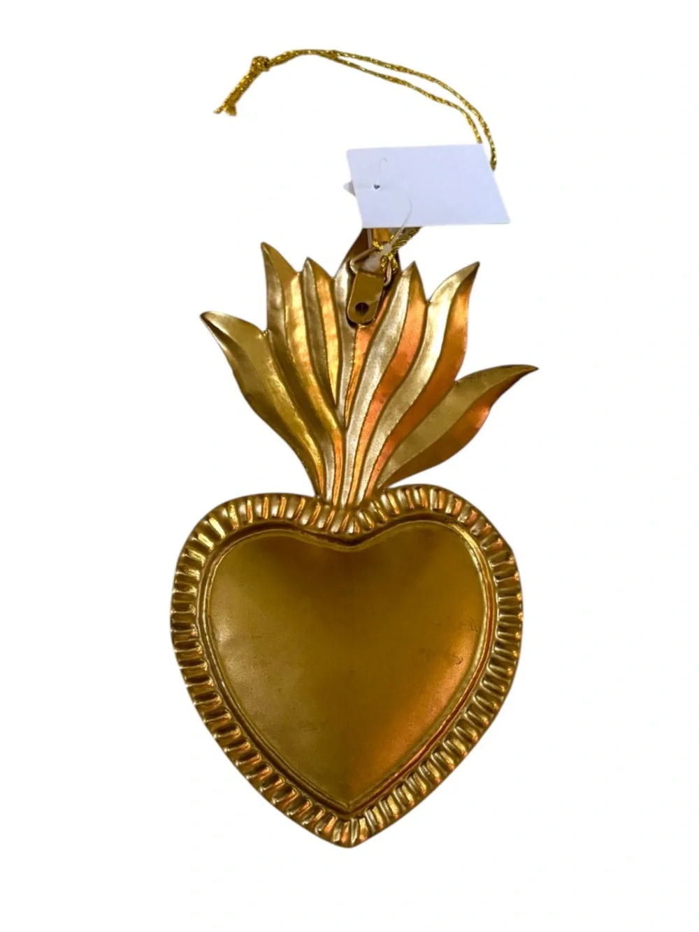 ANTHROPOLOGIE➕TERRAIN EXCLUSIVE Enamel Green Floral Heart Medallion Ornament NWT